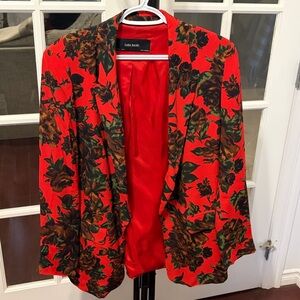 Zara Red Rose Blazer